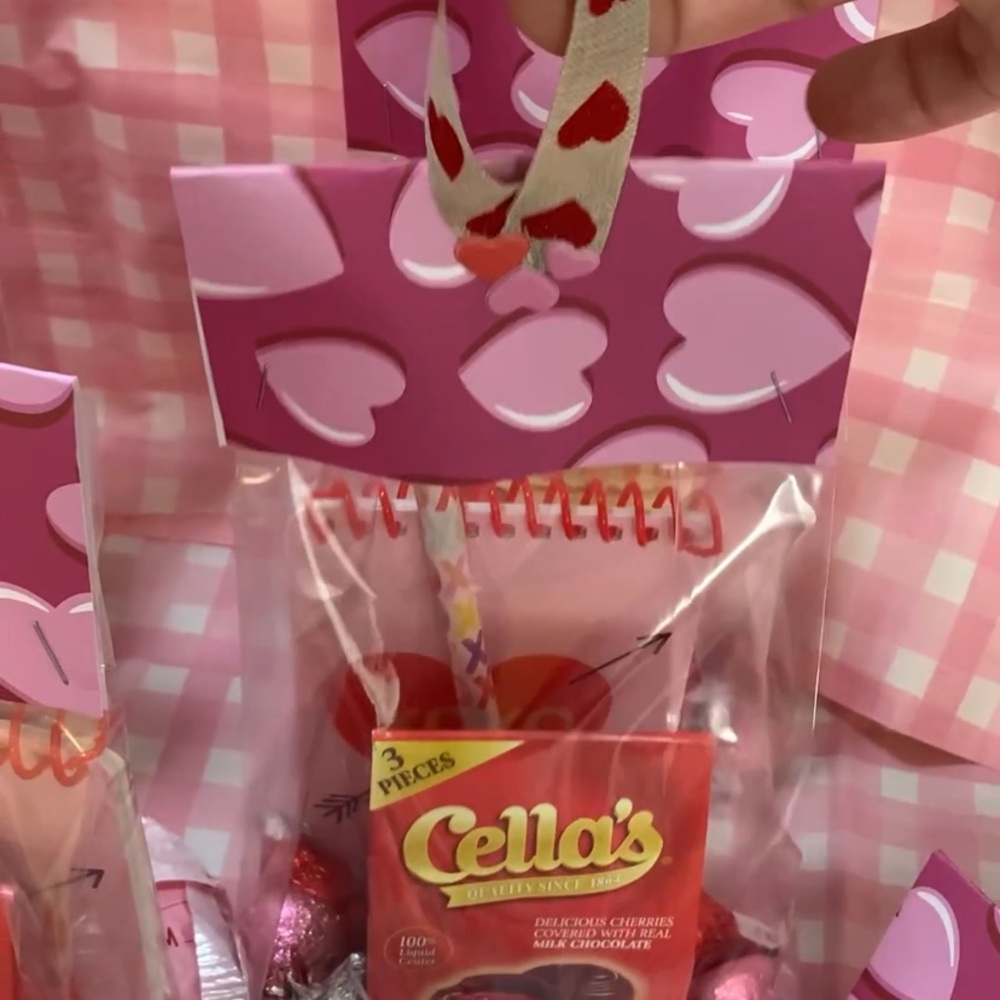 Valentine’s Day Cella's Heart Party Favor Bags - Pink and Red